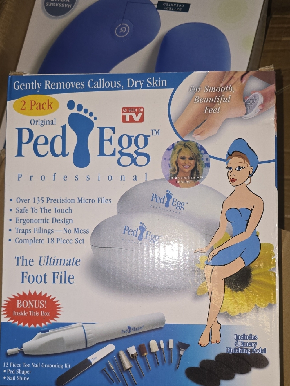 Ped Egg Professional Foot File -2 Pack And Nail Shaper